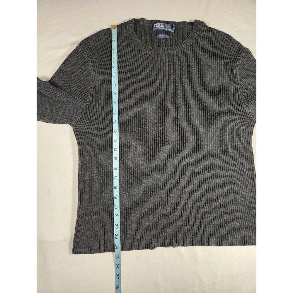 Polo Ralph Lauren Mens Black 100% Cotton Crewneck Sweater Size‎ XL